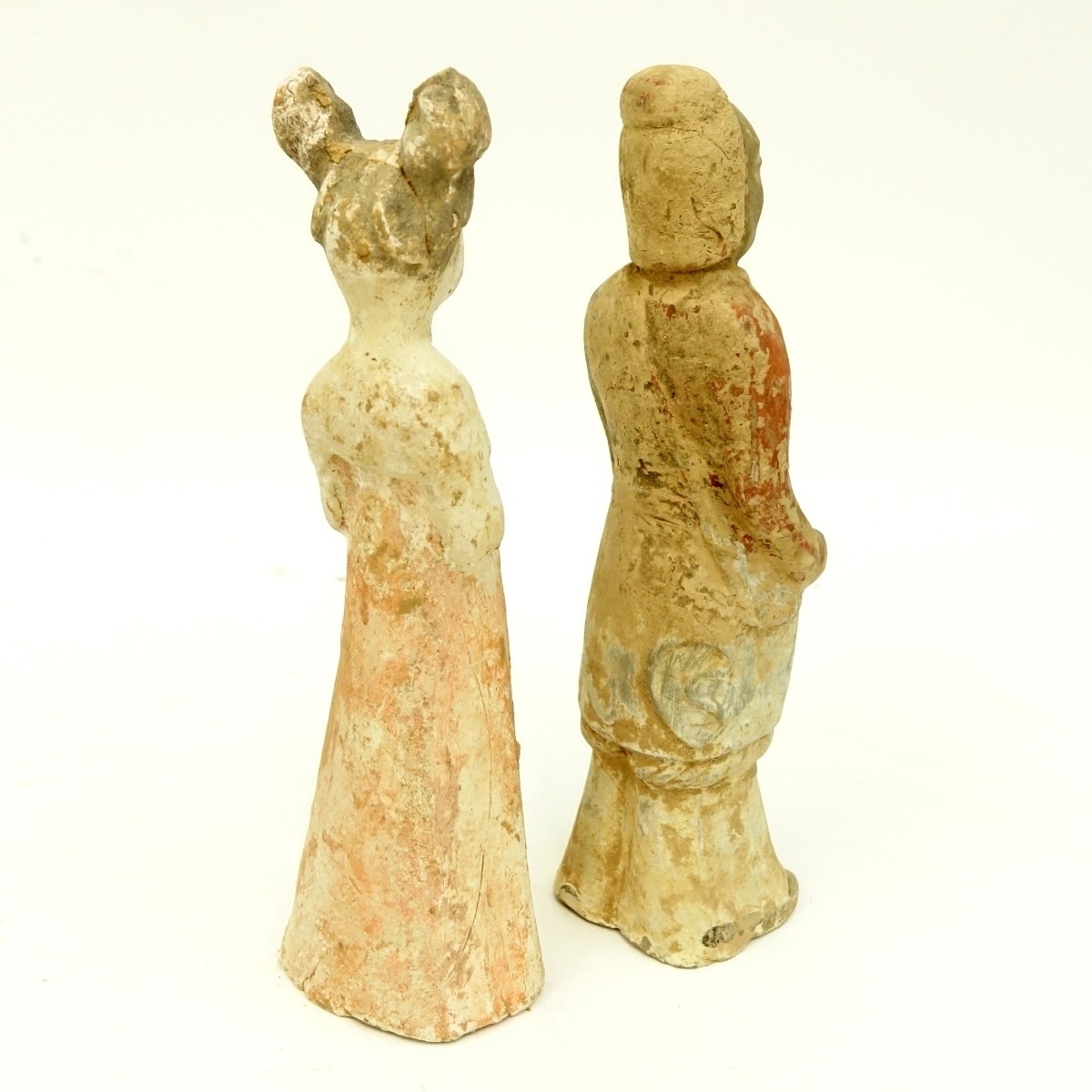2 Chinese Tang & Qi Dynasty Pottery Figures