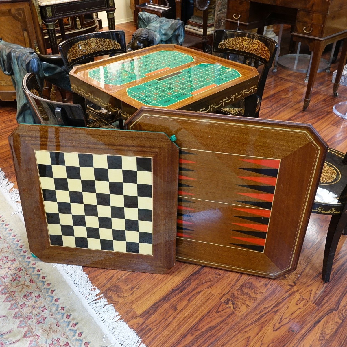 Vintage Italian Game Table and Chairs