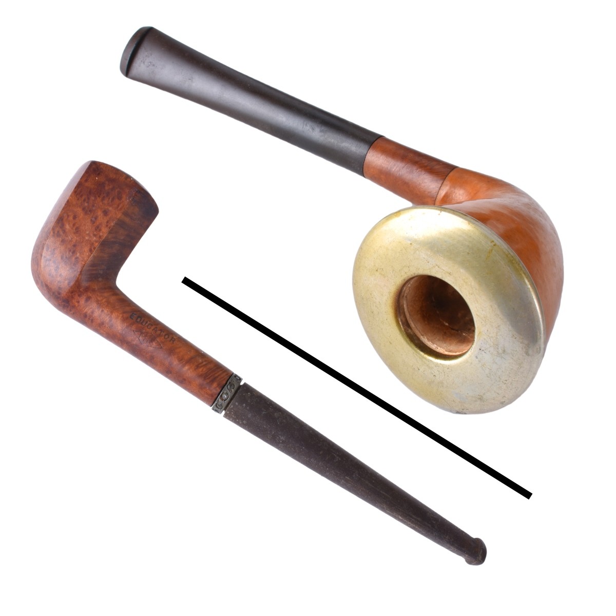 Collection of Smoking Pipes and Holders