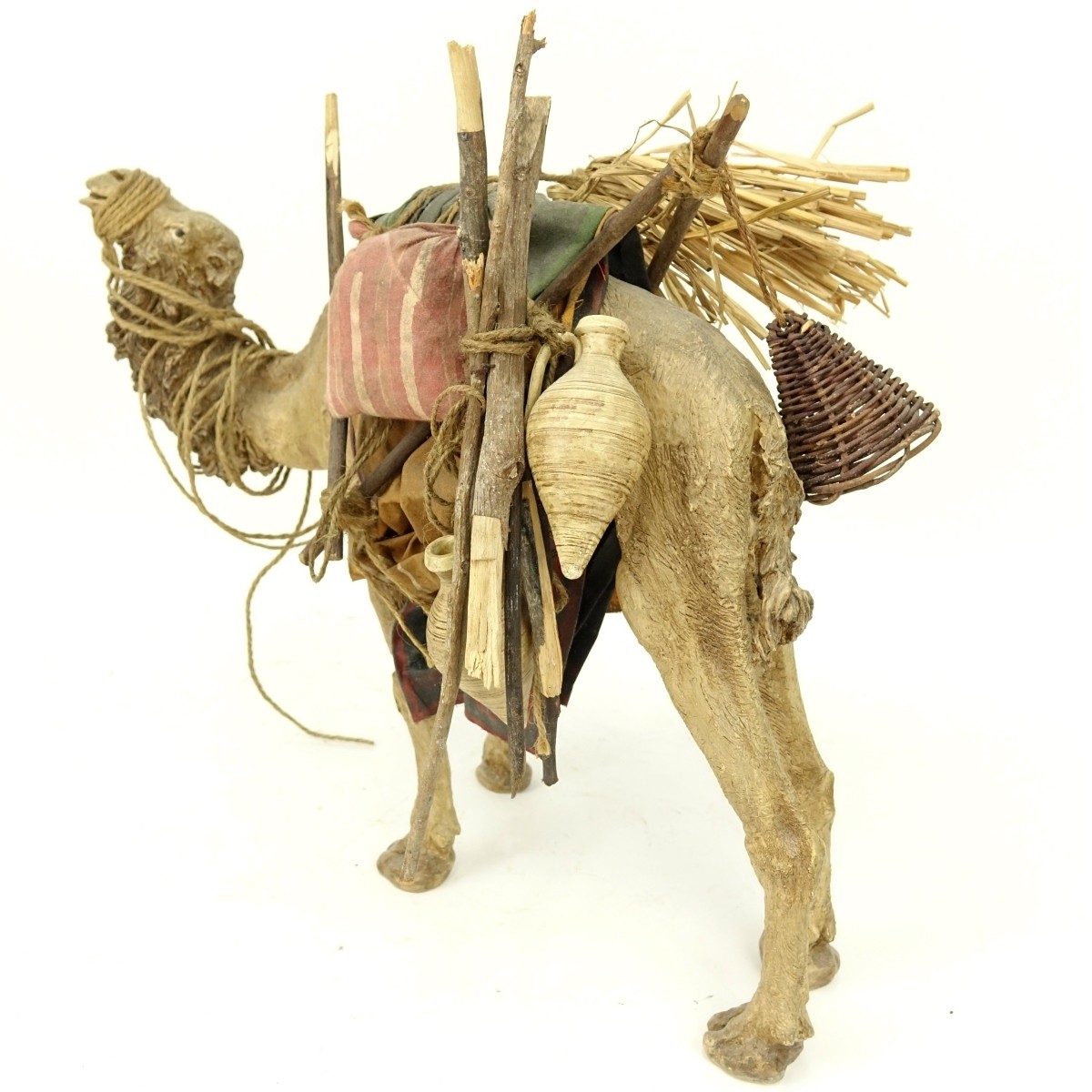 Vintage Polychrome Composition Camel Figure