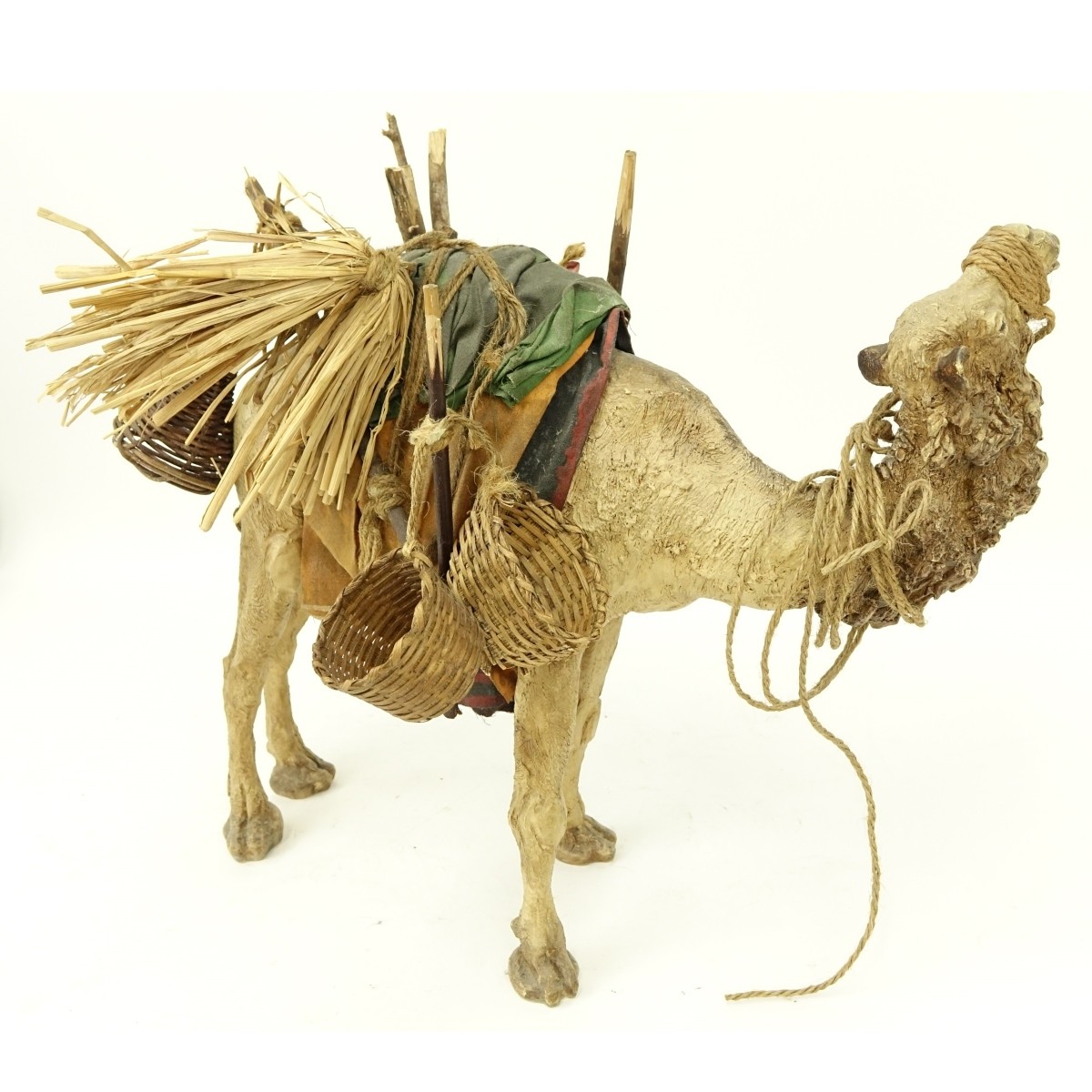 Vintage Polychrome Composition Camel Figure