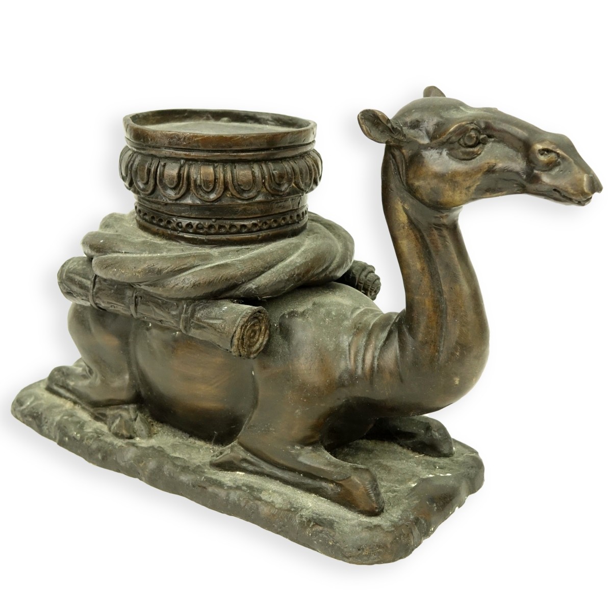 A Bronze Seated Camel Sculpture