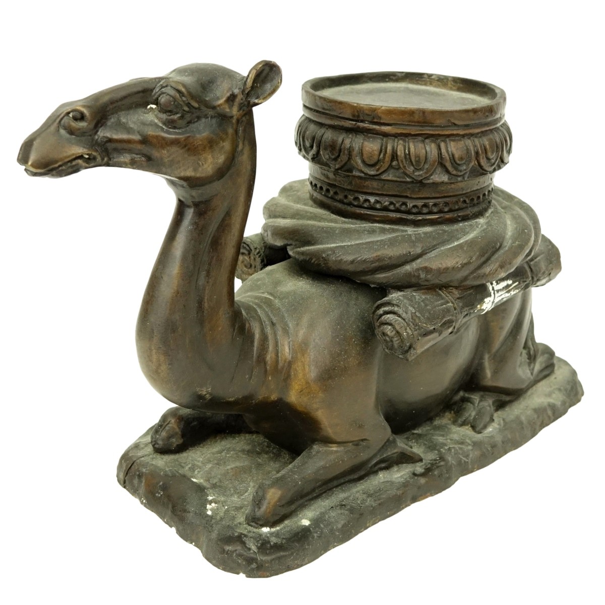 A Bronze Seated Camel Sculpture