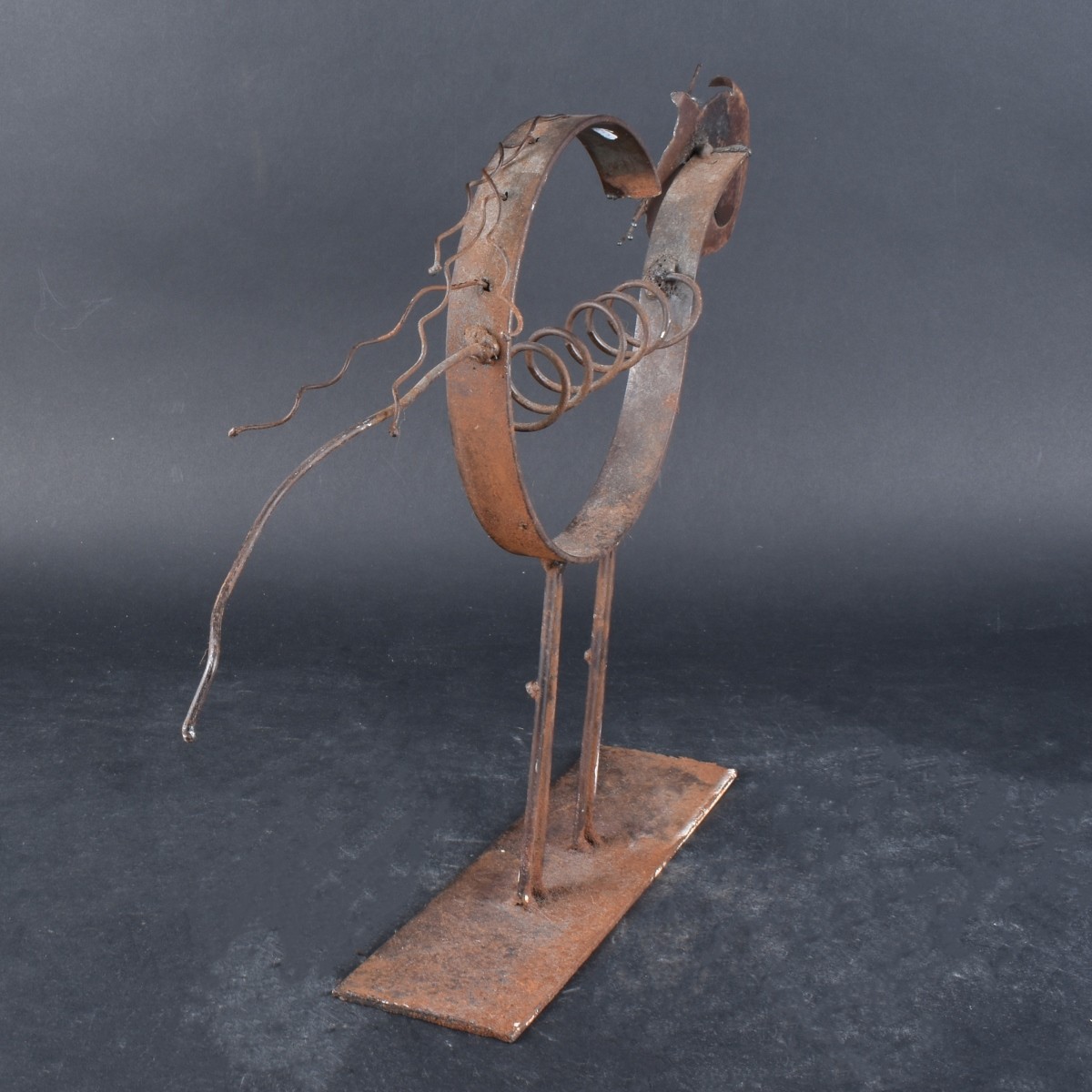Vincent Magni Style Modern Metal Cat Sculpture