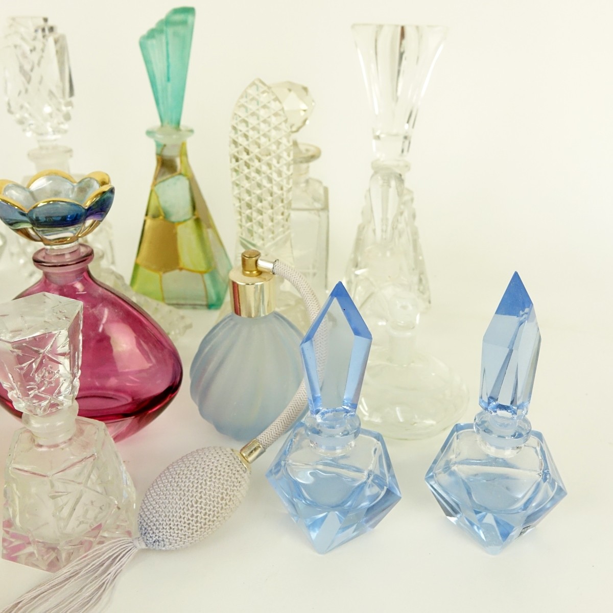 Large Collection of Art Deco Perfume Bottles