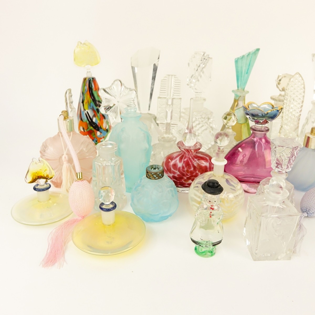 Large Collection of Art Deco Perfume Bottles