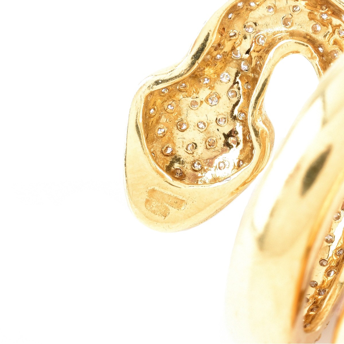 Diamond and 18K Gold Snake Ring