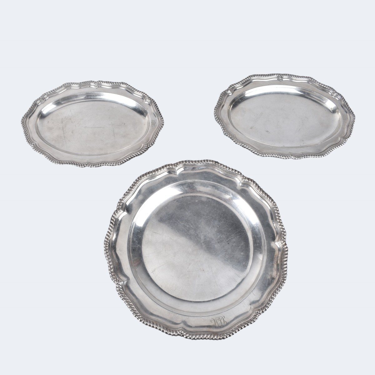 Three Tiffany Silver Plate Trays