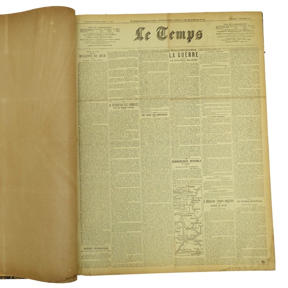 1918 Paris, "Le Temps" Newspaper