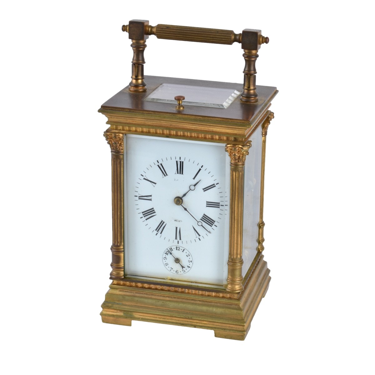 Antique Gilt Brass Carriage Clock