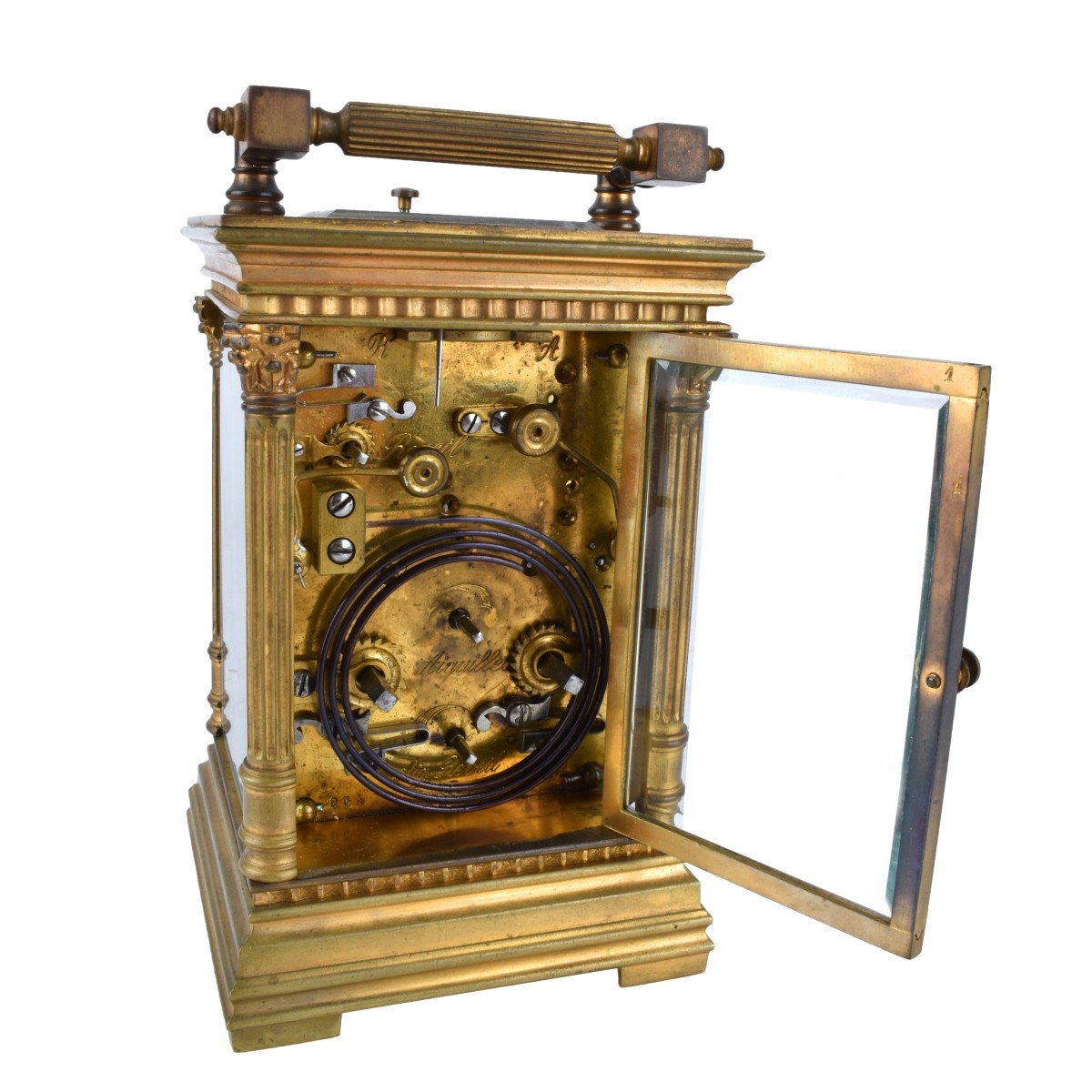 Antique Gilt Brass Carriage Clock