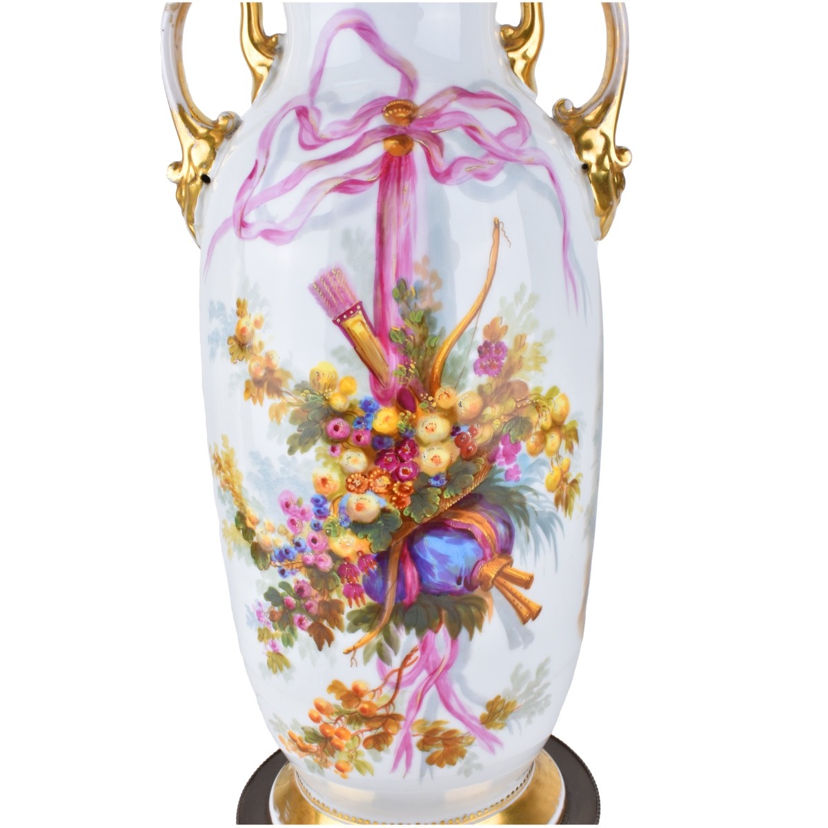 Old Paris Porcelain Vases as Lamps