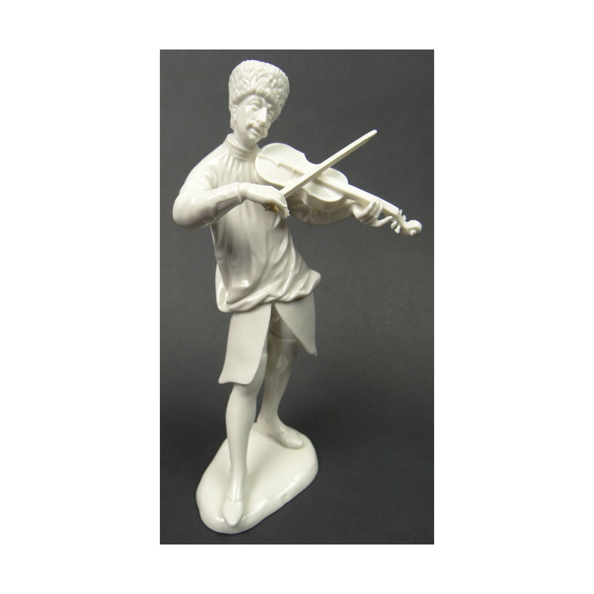 Nymphenburg Porcelain Figure of a "Violinist". Signed on Base Nymphenburg with Green Underglaze Mar