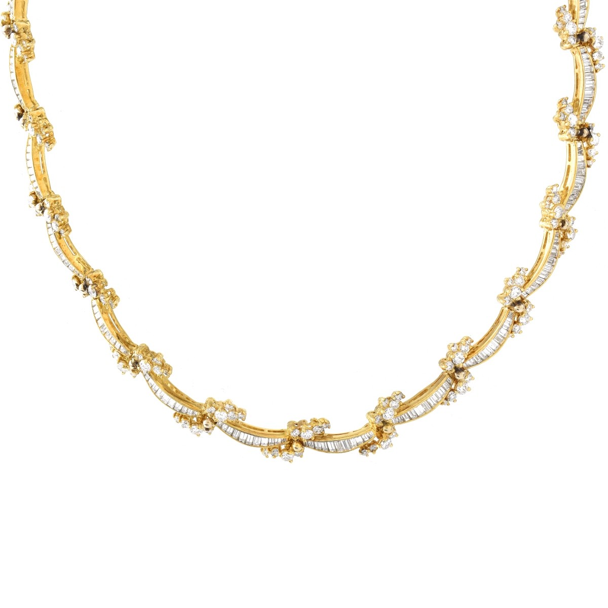 23.47ct TW Diamond and 18K Gold Necklace