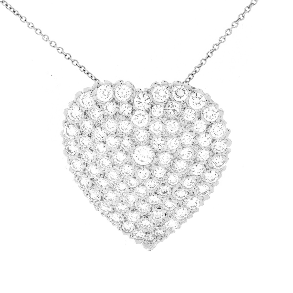 Diamond and 14K Gold Heart Necklace