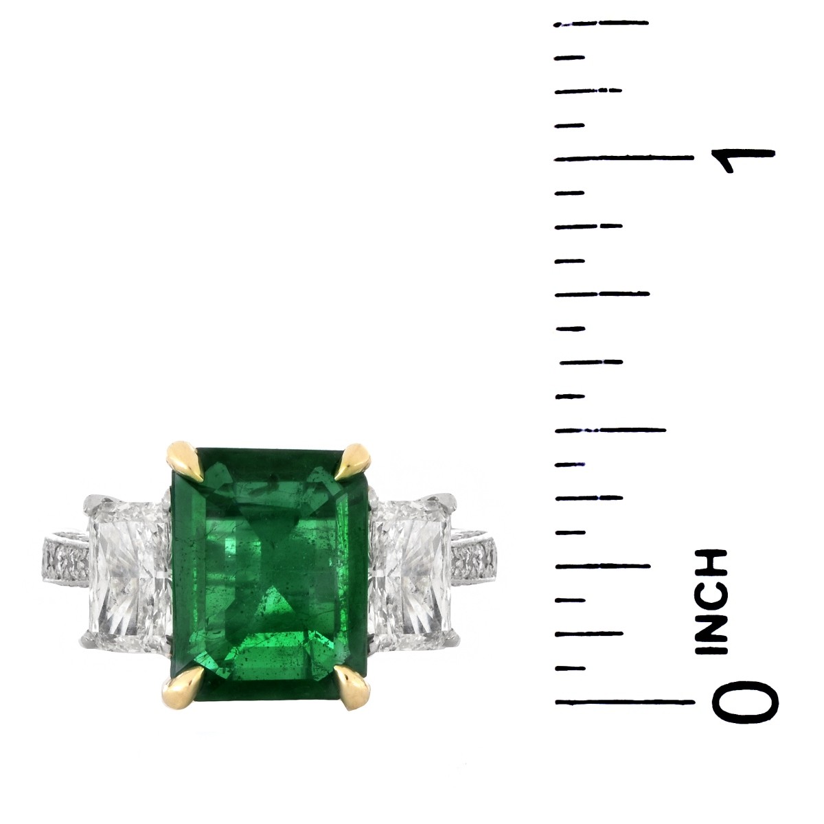 4.87ct Emerald and Diamond Ring