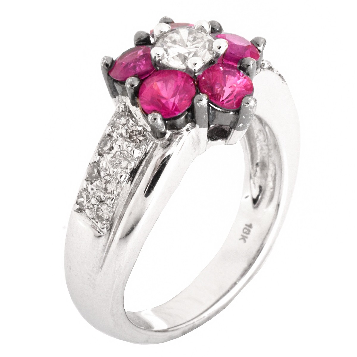 Diamond, Ruby and 18K Gold Ring