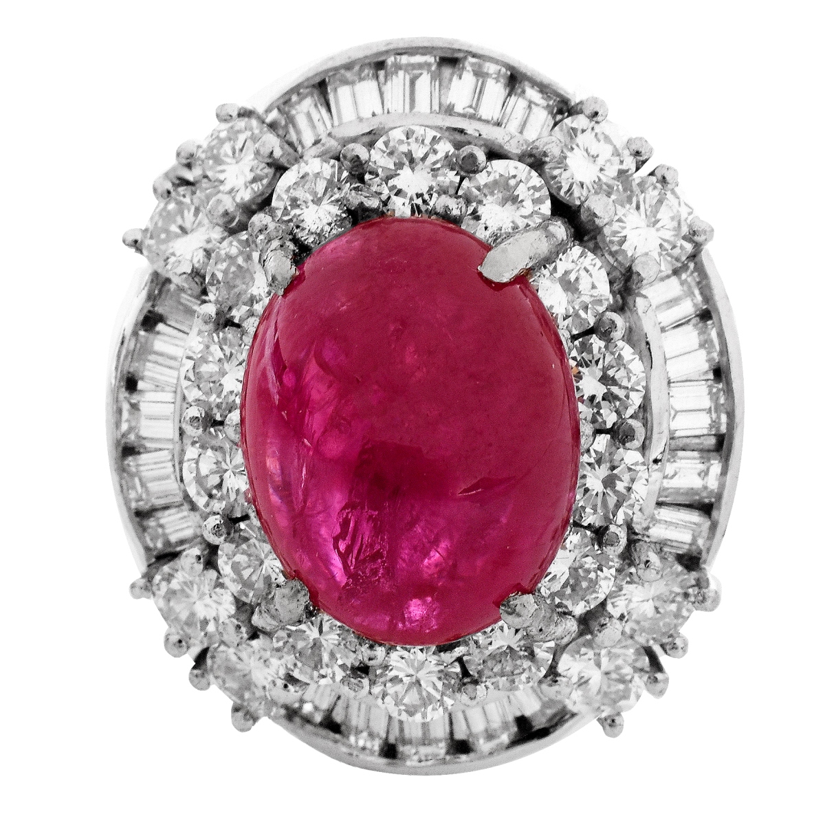AGL Burma Ruby and Diamond Ring