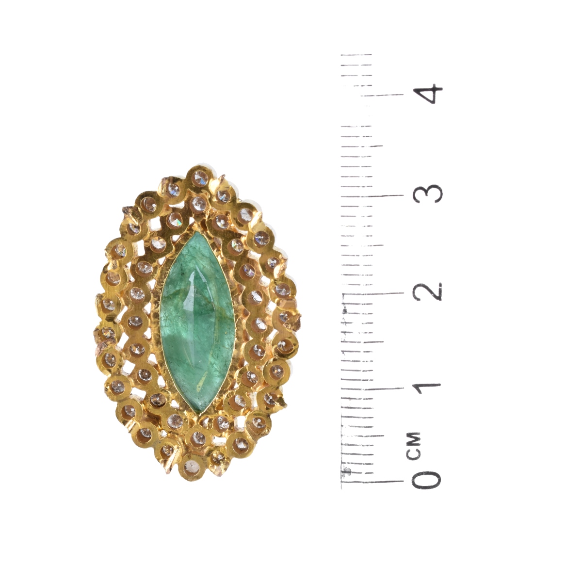 Emerald, Dimond and 18K Fragment
