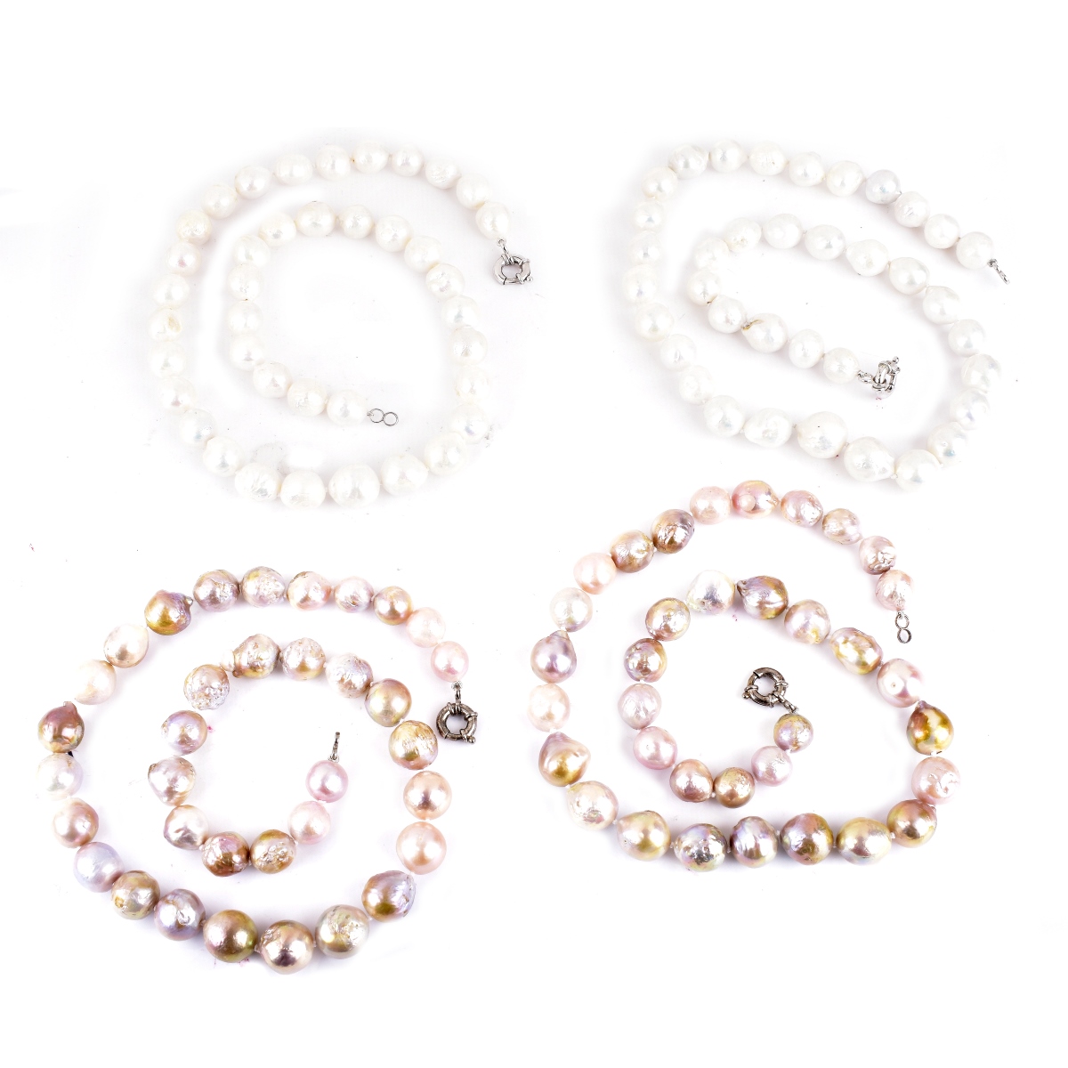 Four Baroque Pearl Necklaces