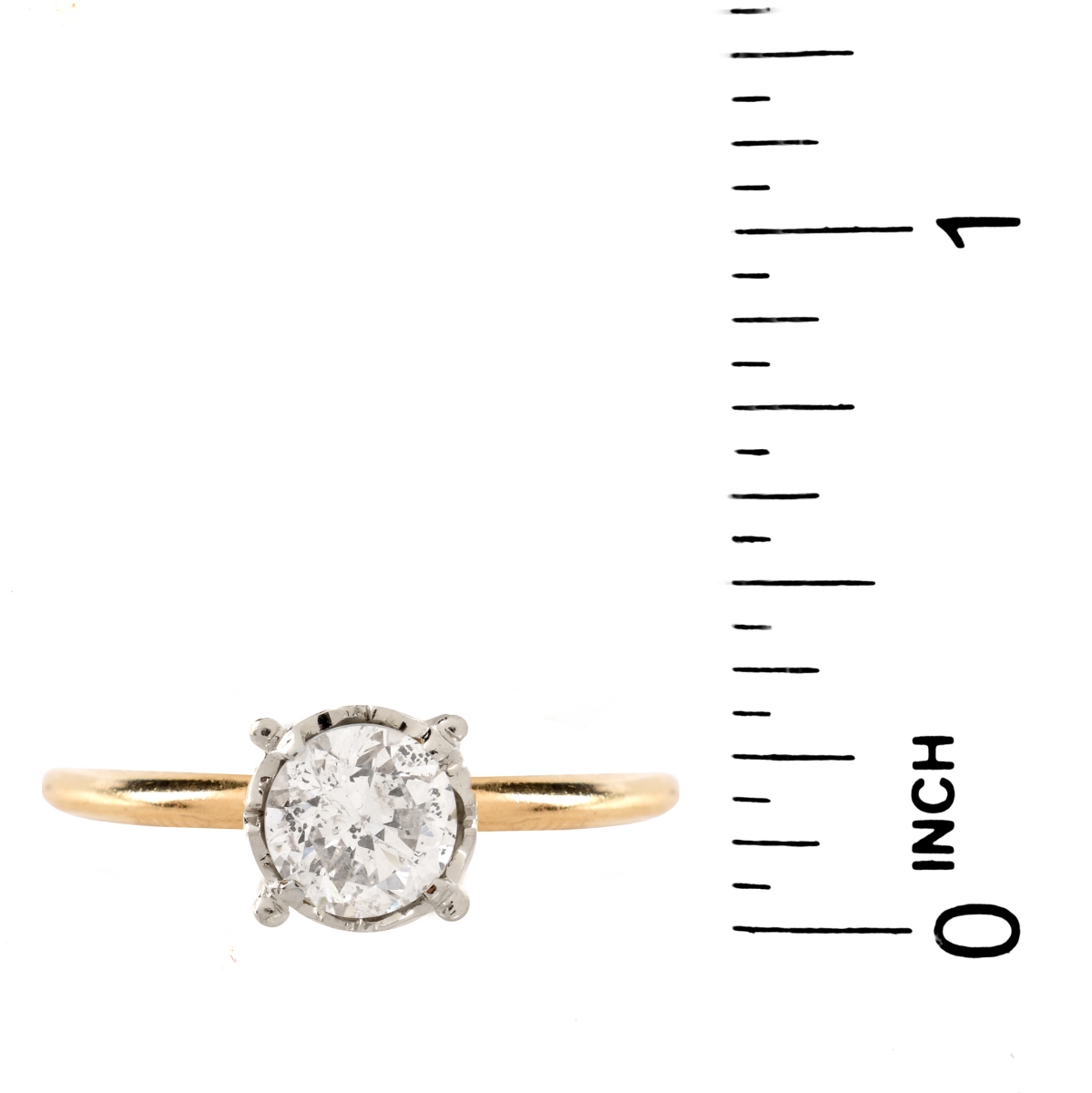 1.0 Carat Diamond and 14K Ring