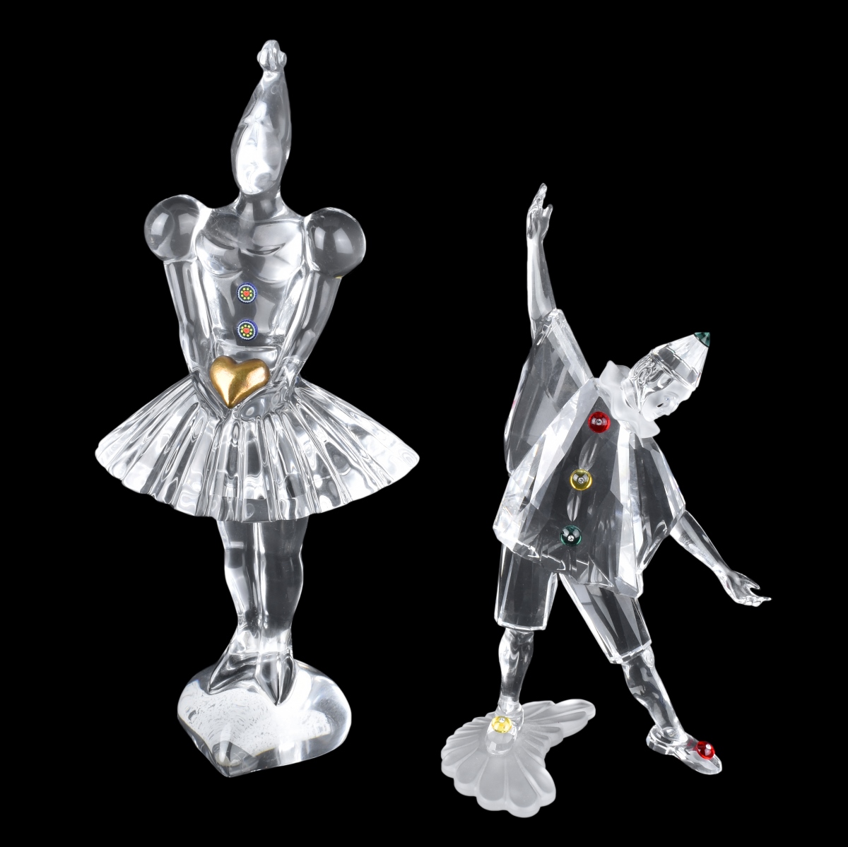 Two Crystal Figurines