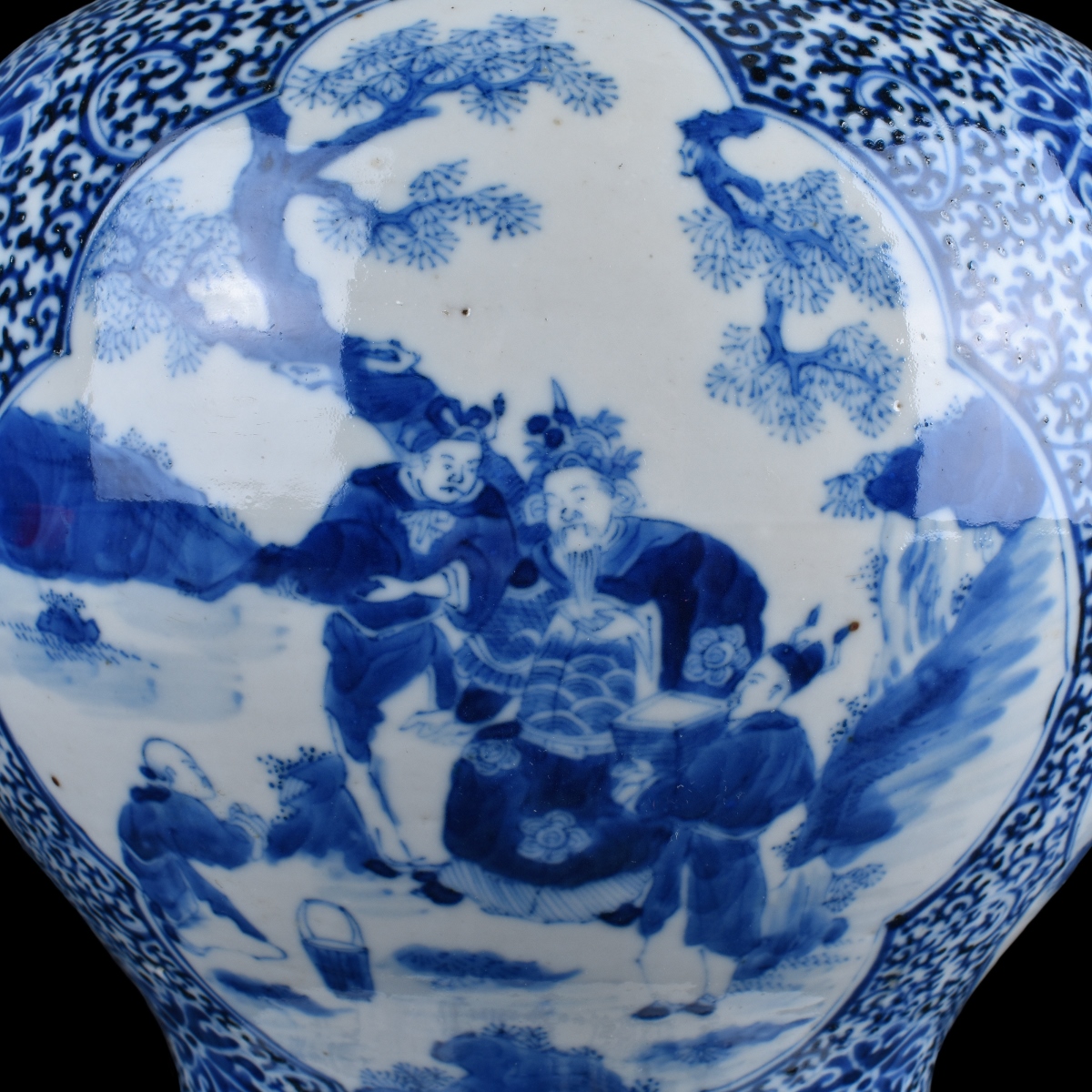 Pair of Chinese Blue and White Porcelain Jars