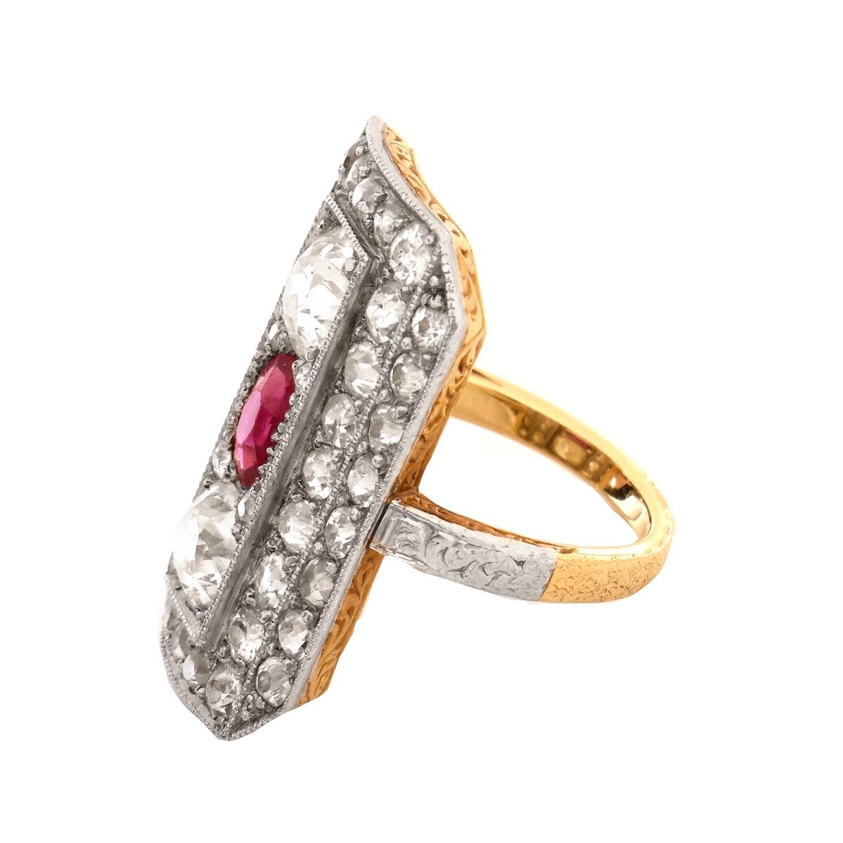 Antique Diamond and Ruby Ring