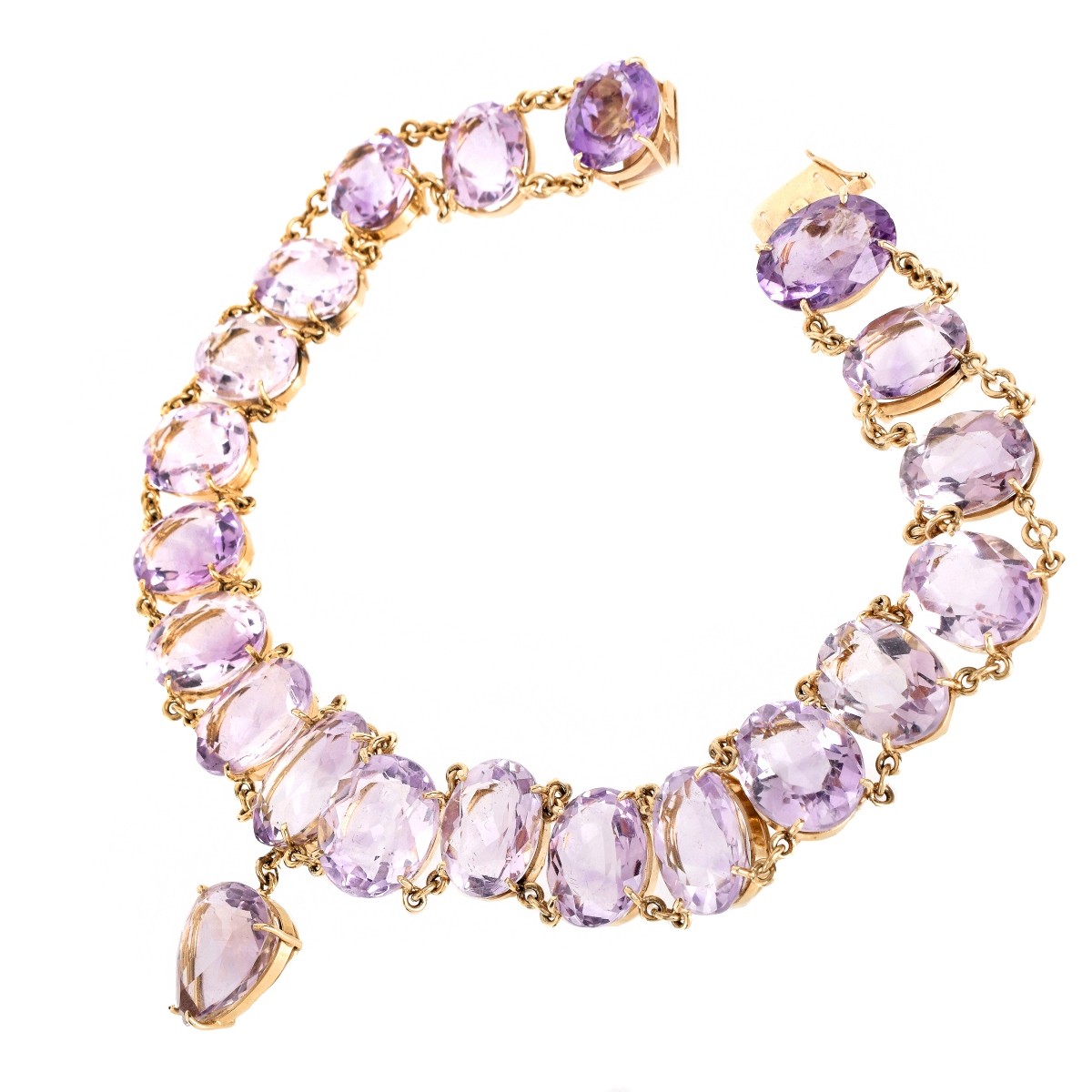 Approx. 300.00ct TW Amethyst and 14K Necklace