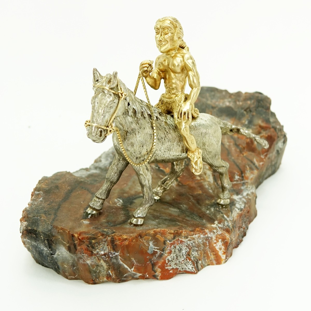 14K Gold & Silver Figurine