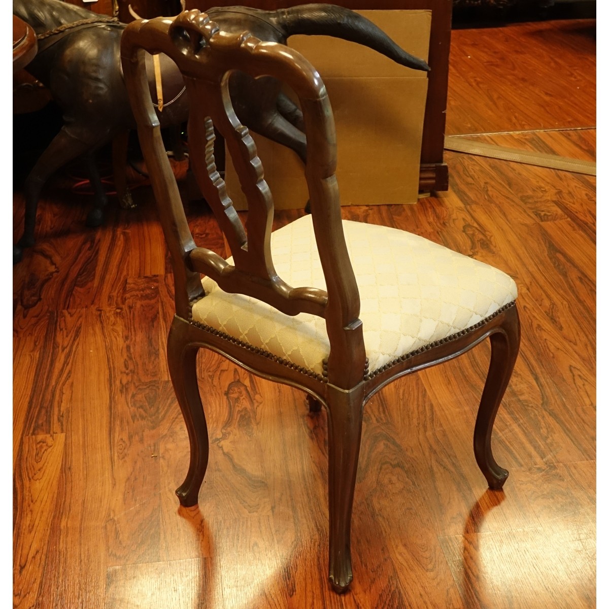 Eight Carved/Upholstered Side Chairs