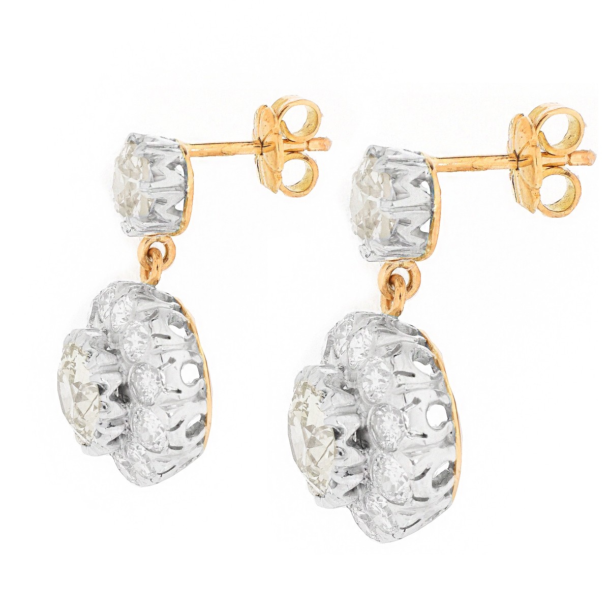 Approx. 8.35ct TW Diamond Pendant Earrings