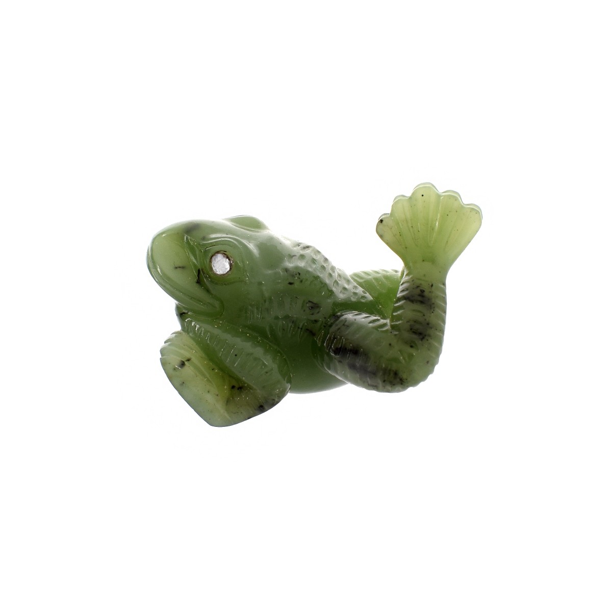 Russian Faberge Jade Frog