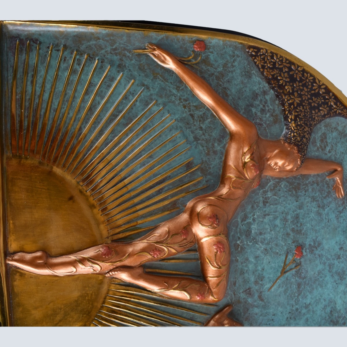 Erte "Le Femine Fatale" Bronze Table Mirror
