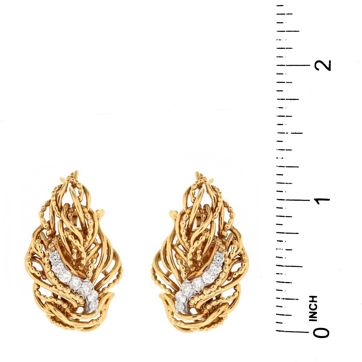 Vintage Tiffany & Co Diamond and 18K Earrings