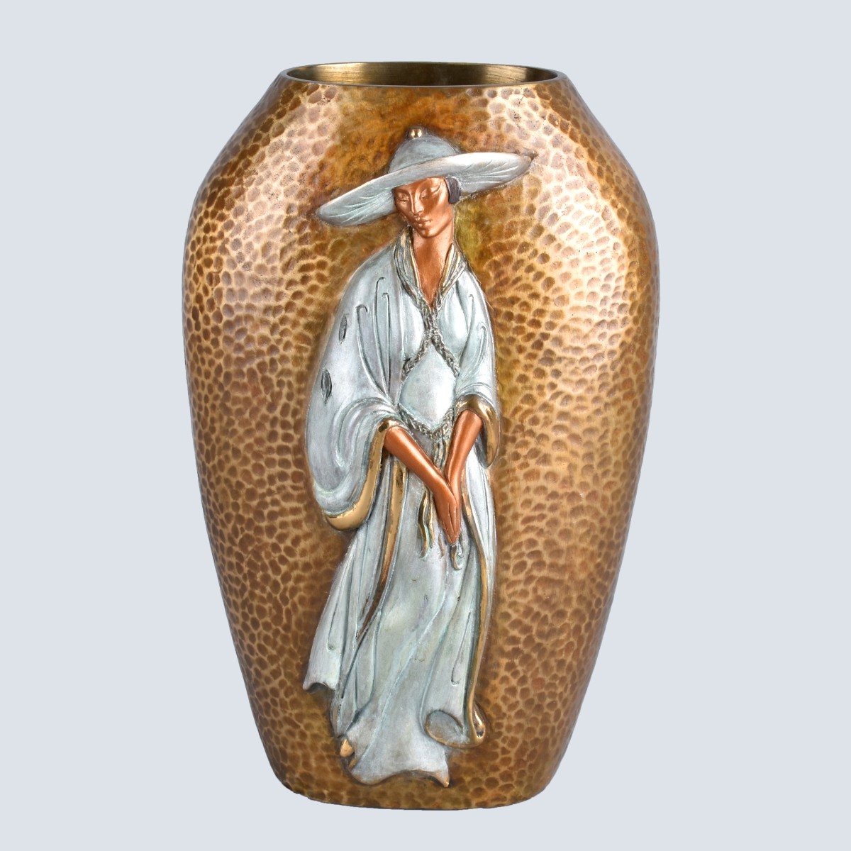 Erte Bronze Vase