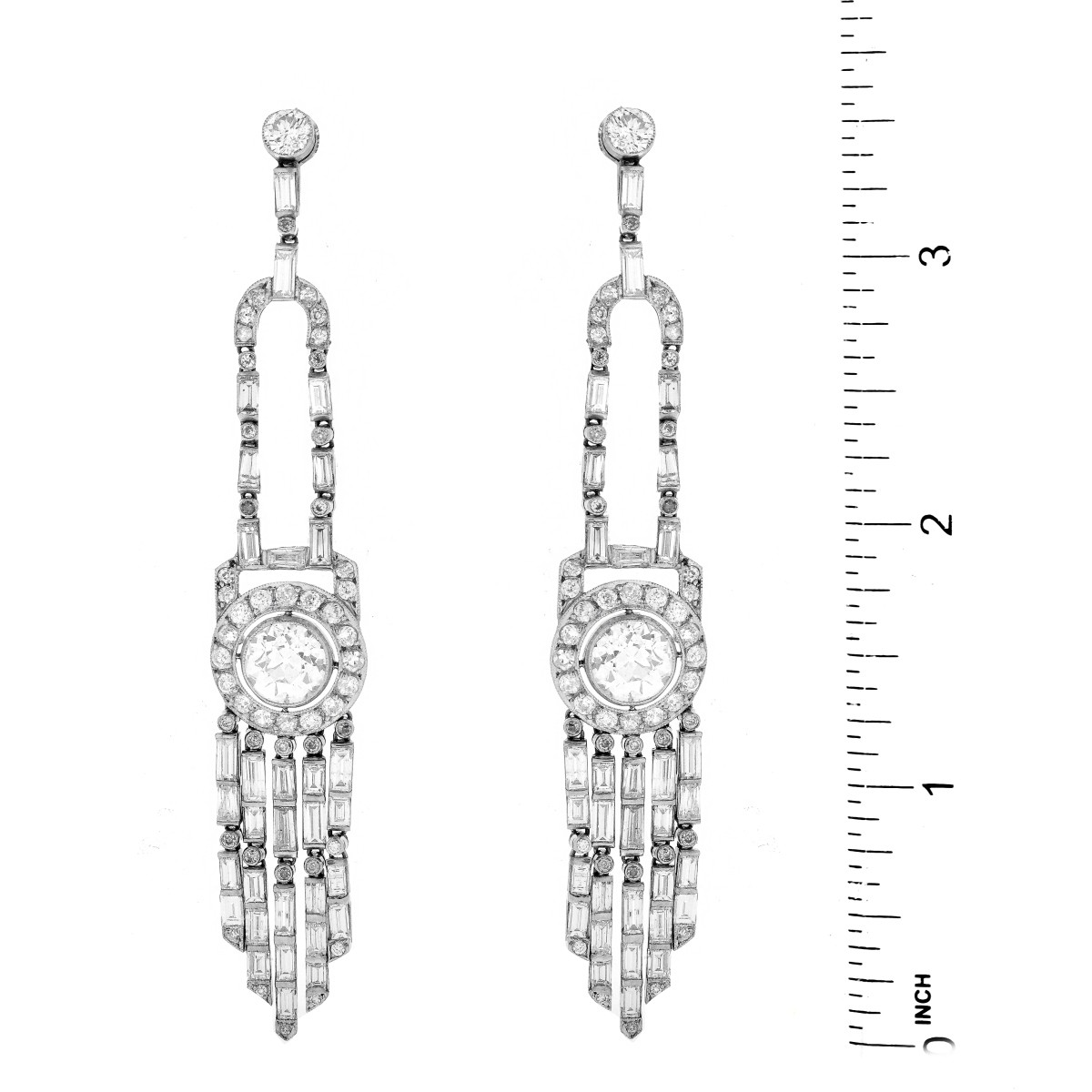 13.0ct TW Diamond and Platinum Earrings