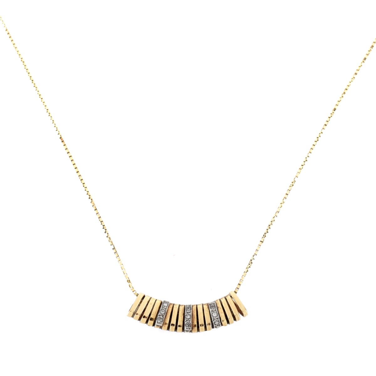 Delicate 14K and Diamond Necklace
