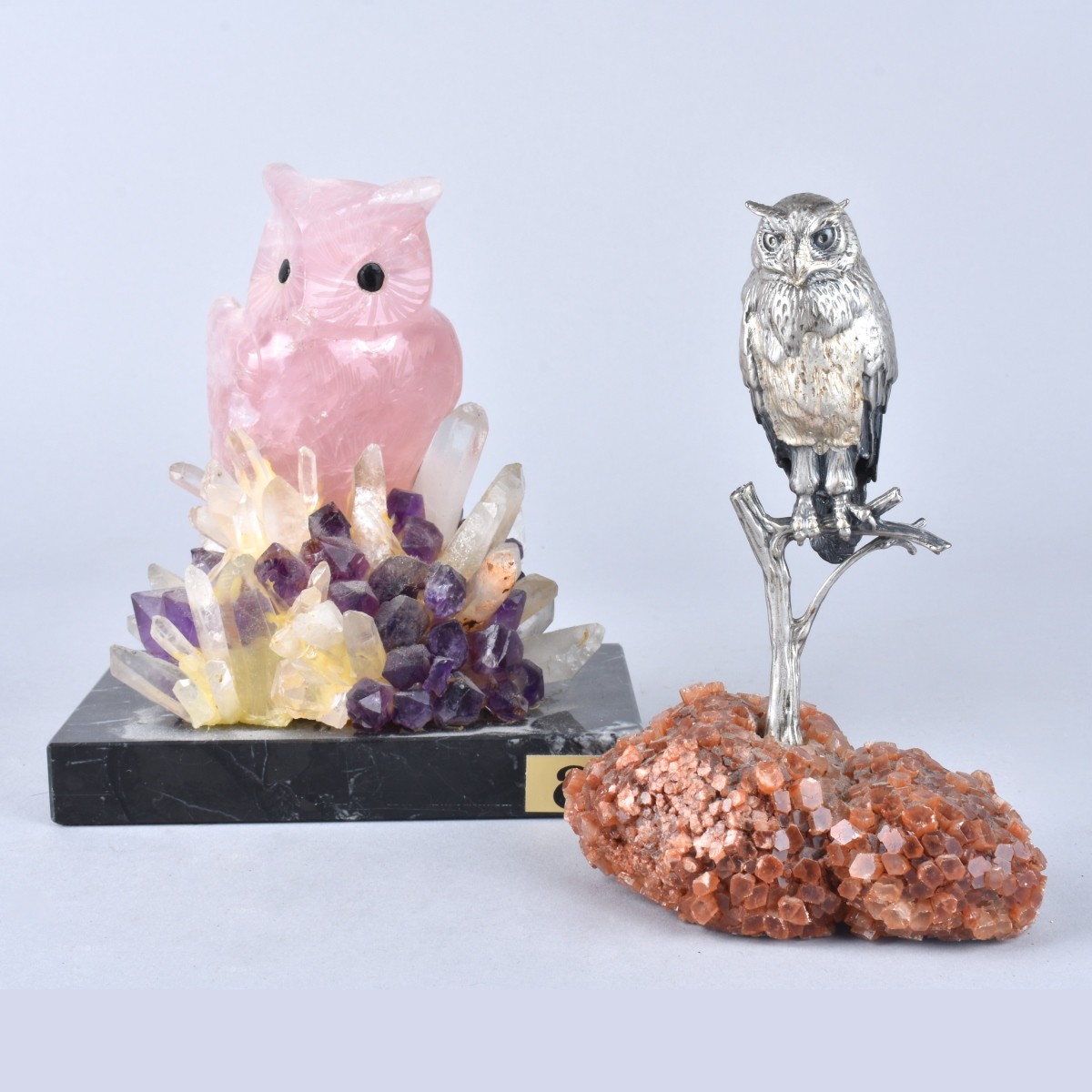 Two Vintage Owl Sculptures