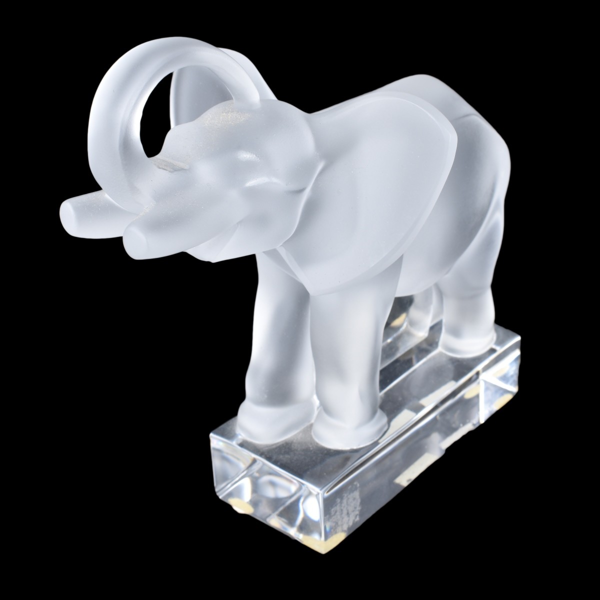 Pair Lalique Elephant Bookends