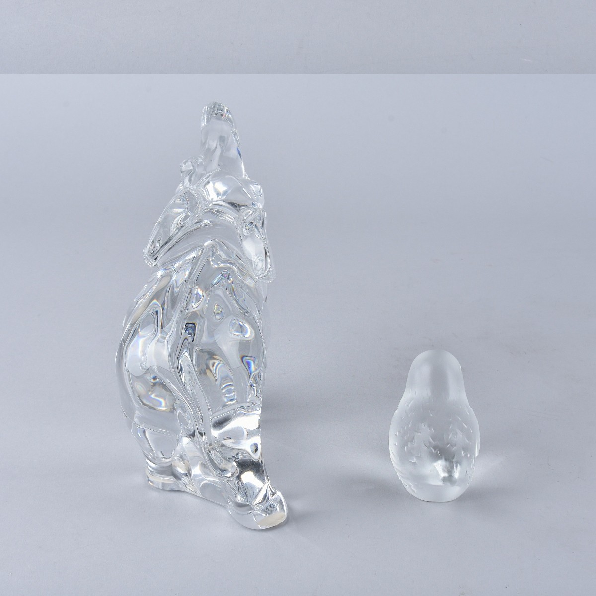 Two Vintage Crystal Figurines