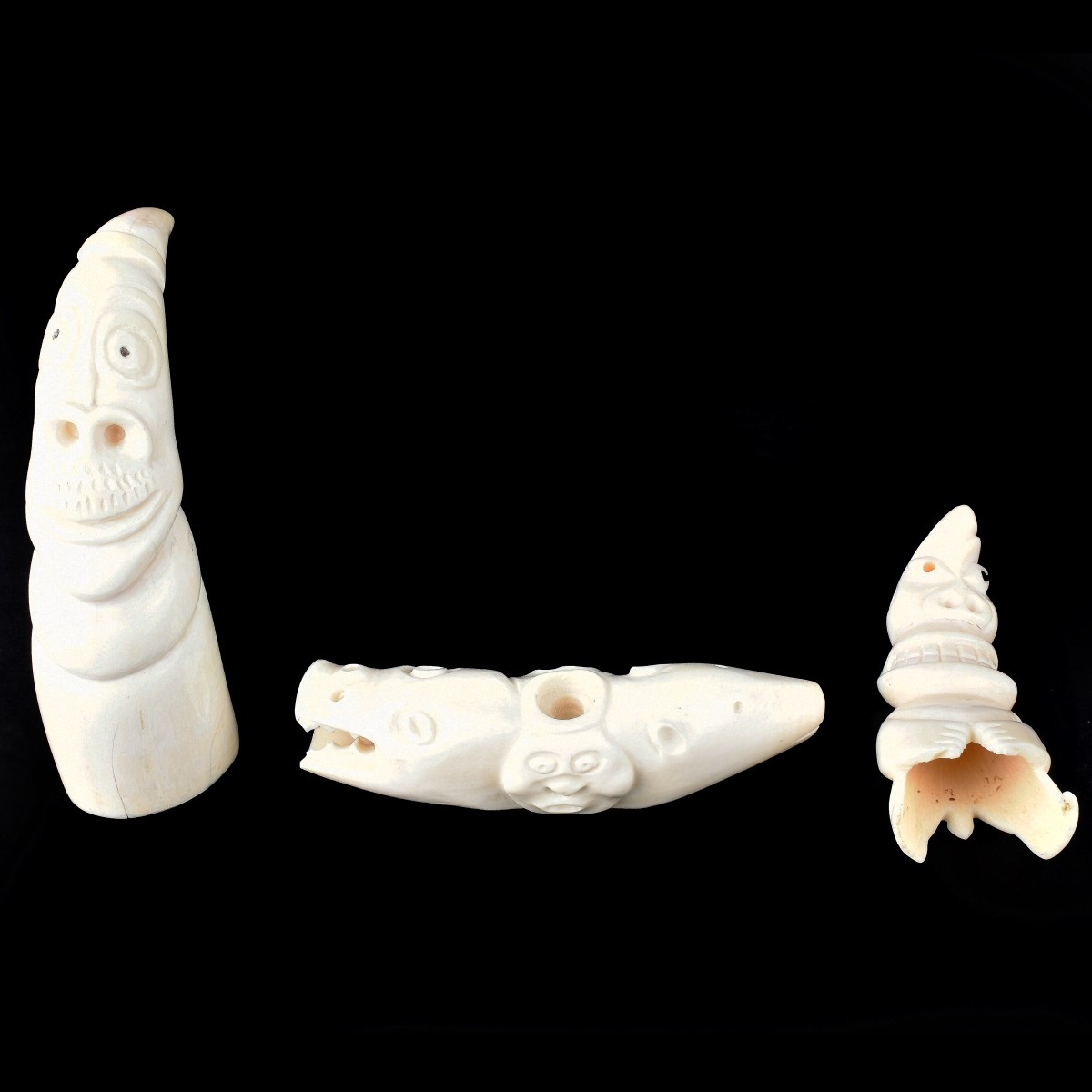 Inuit Carved Walrus Ivory Figurines