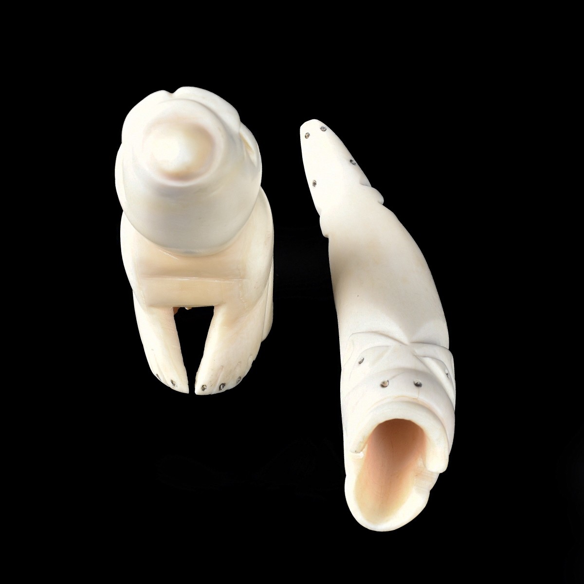 Four Inuit Carved Walrus Ivory Figurines