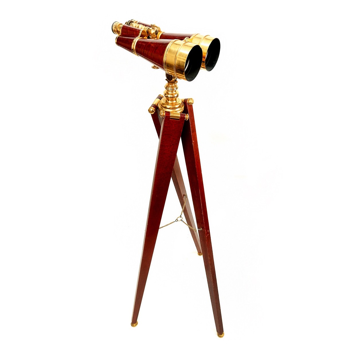 Modern Telescope on Wooden Stand