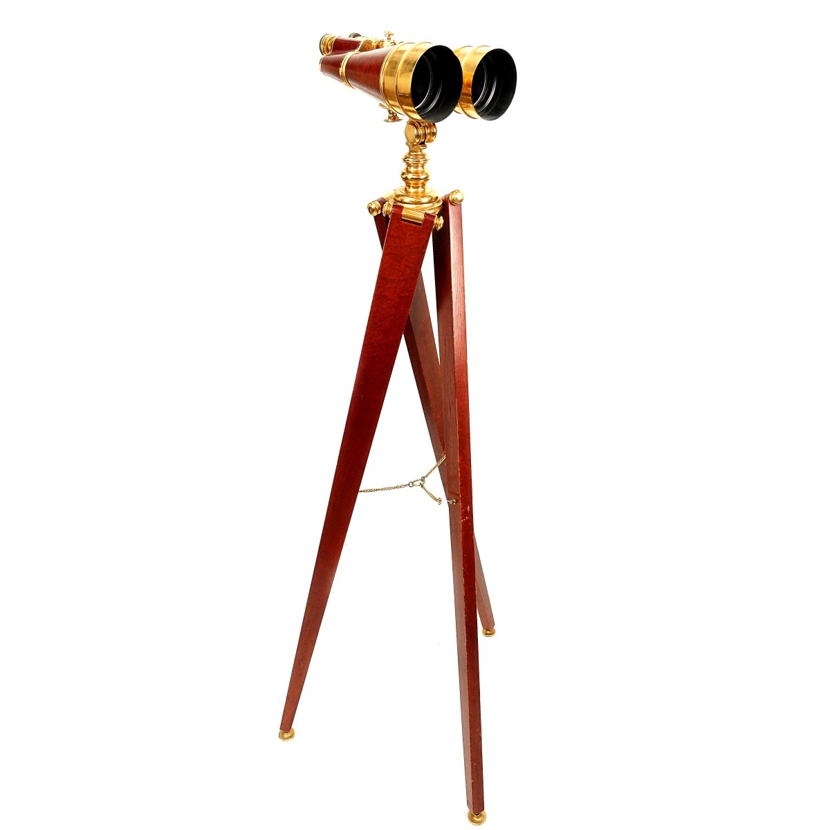 Modern Telescope on Wooden Stand