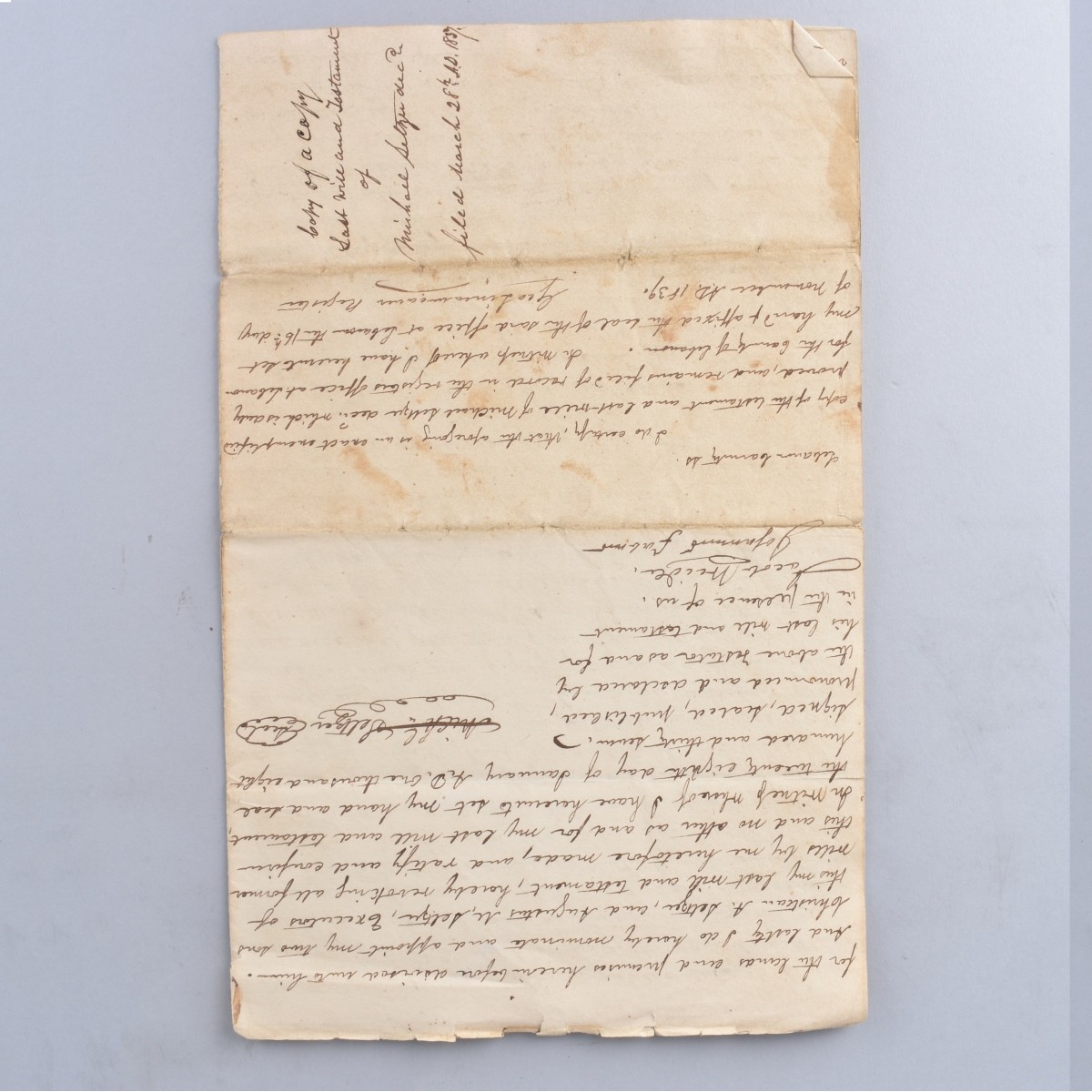 Two (2) 17/18th C. Documents