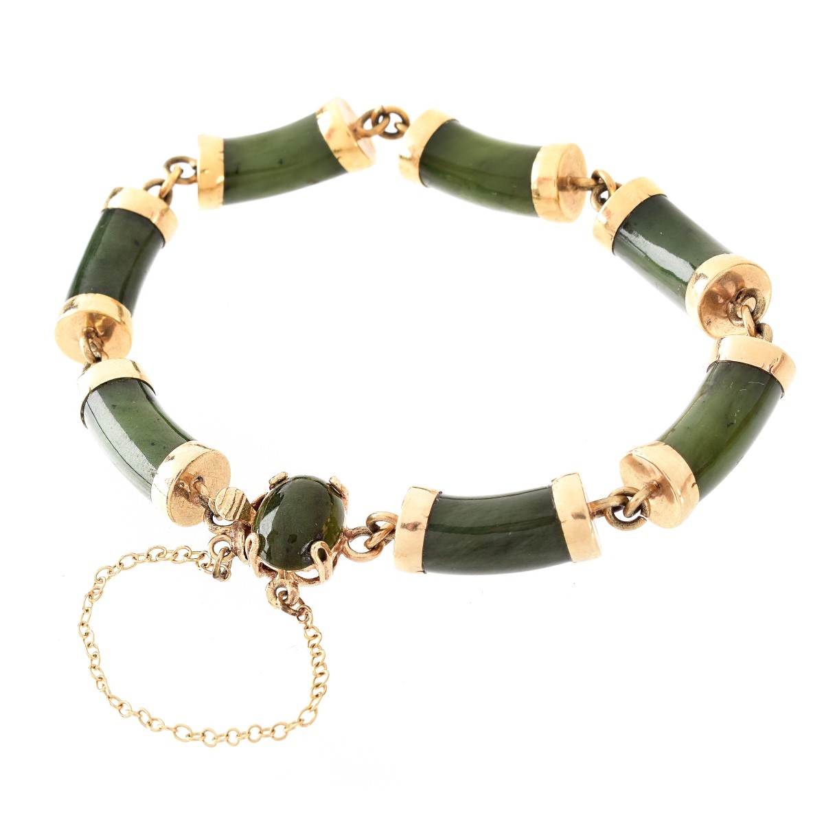 Vintage Jade and 14K Bracelet