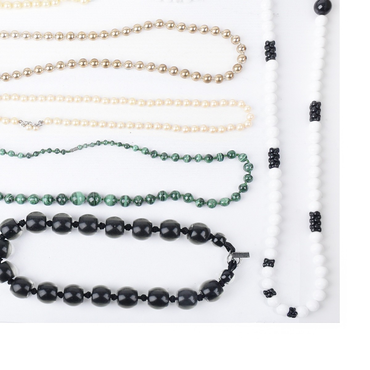 Eleven Costume Jewelry Bead Necklaces