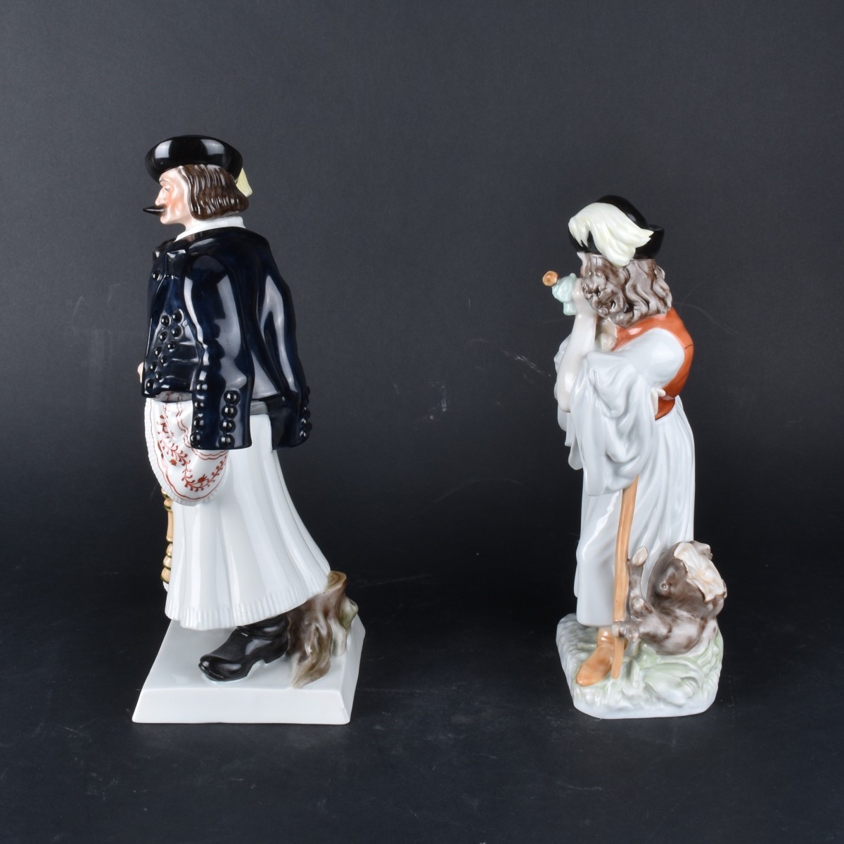 Two (2) Herend Male Figurines