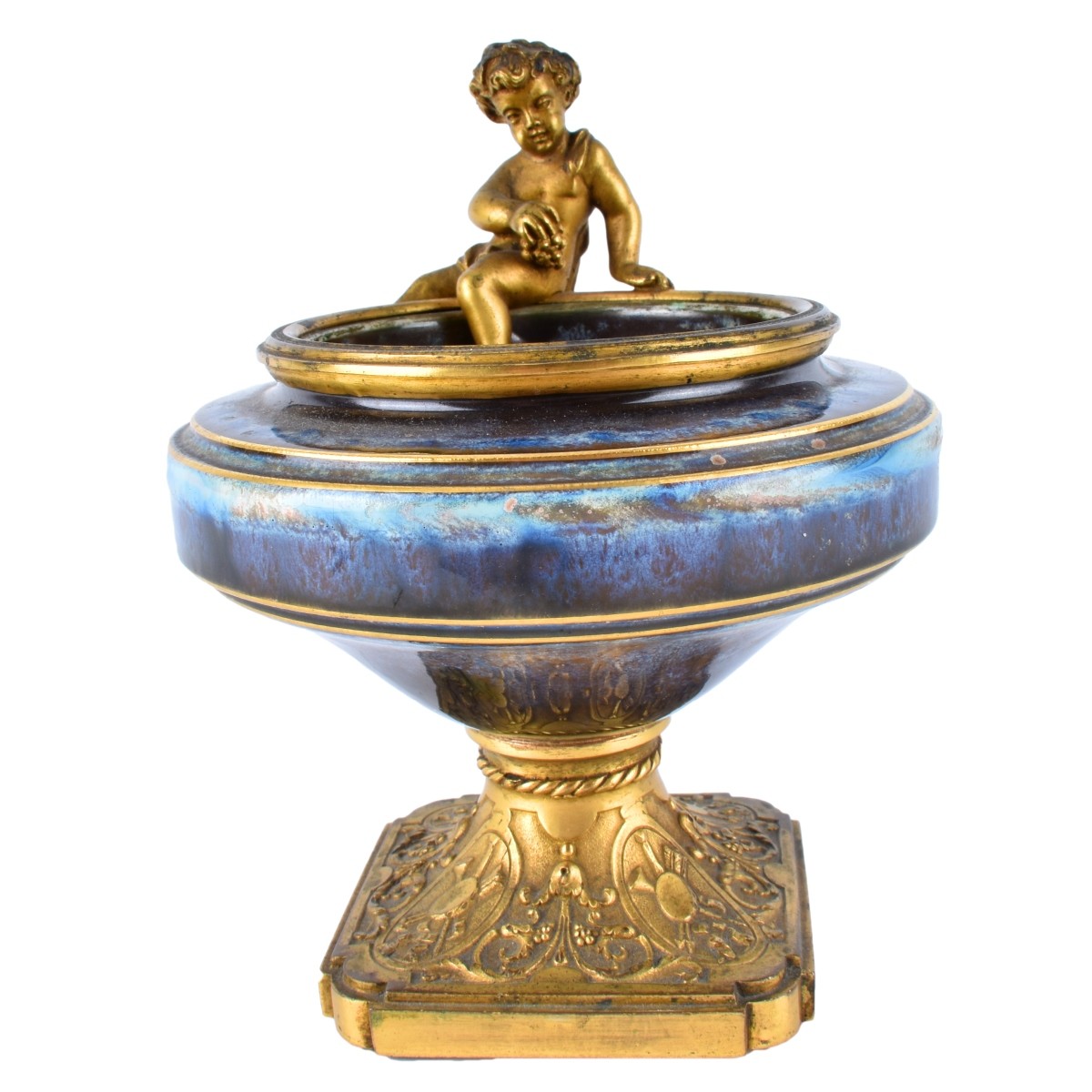 Louchet Ceramic & Bronze Vase